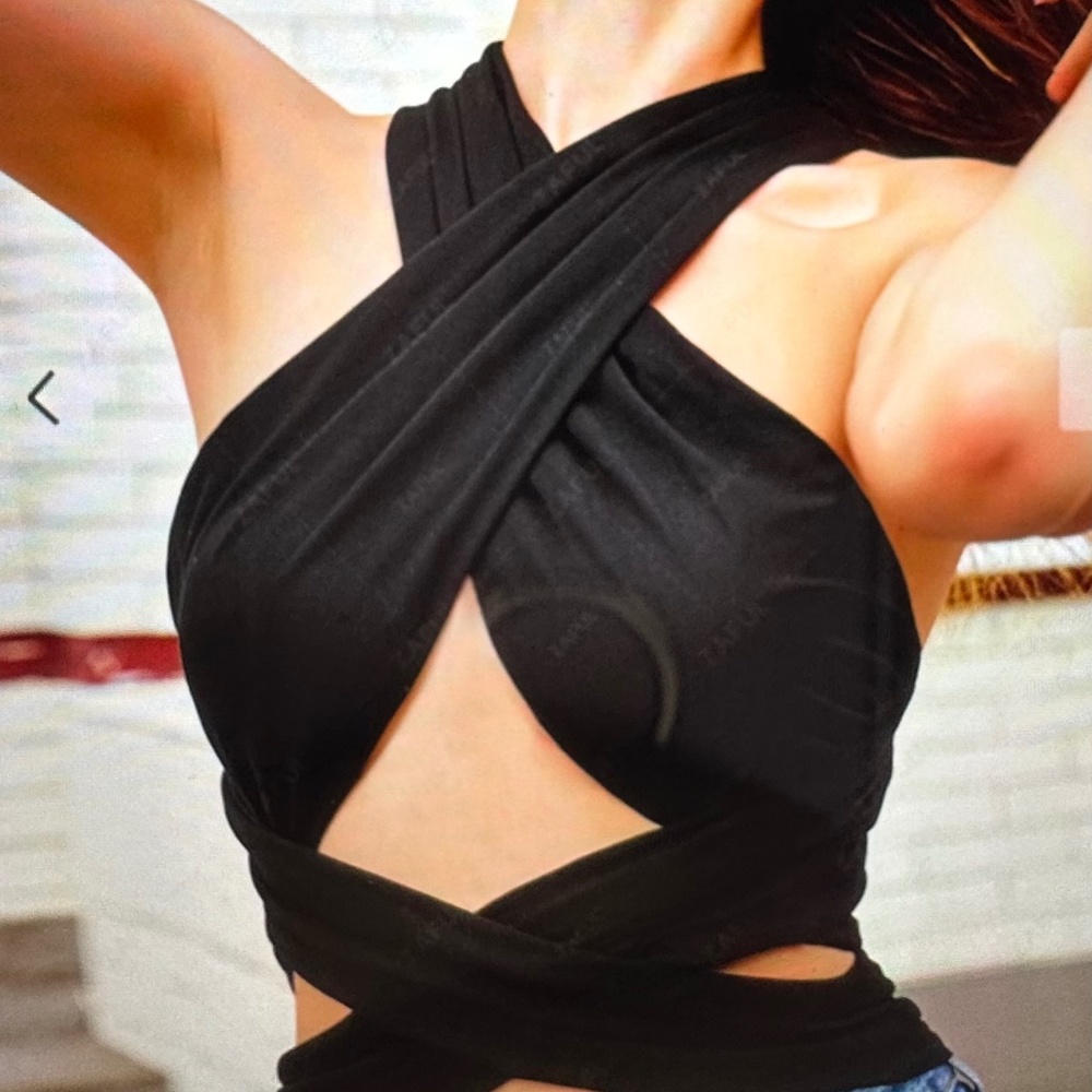 Zaful, (NEW) , women’s wrap halter, crop, top, one size